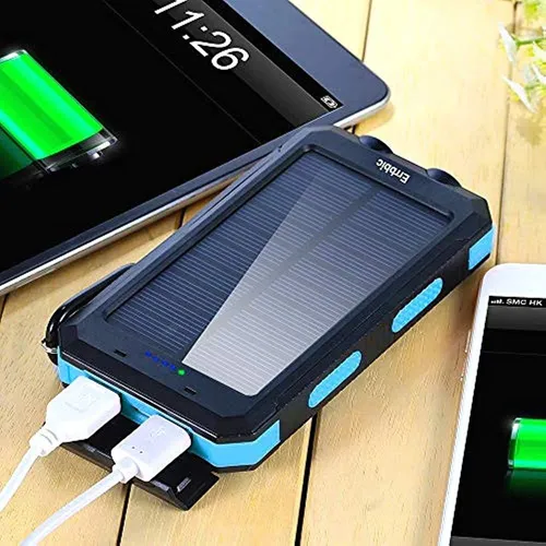 Cargador De Bateria Solar Portatil De 20000 Mah Impermeabl