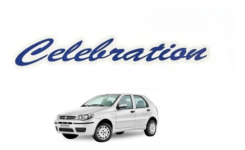 Emblema Adesivo Resinado Celebration P/ Fiat Palio E Siena