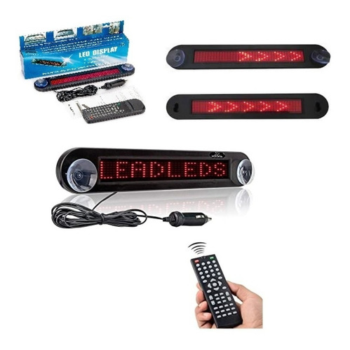 Letreiro Digital  Led De Mensagens Carro Controle Remoto 12v