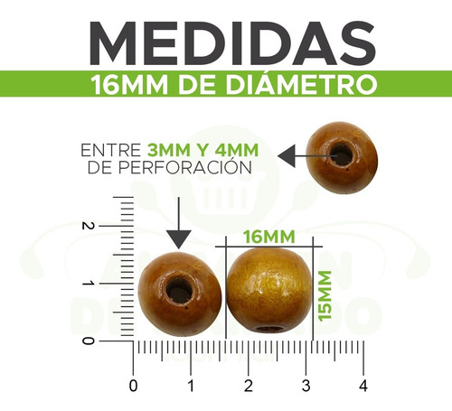 Imagen 3 de 8 de 70 Bolitas Cuentas Madera Grande 16 Mm Artesania Bijou Deco