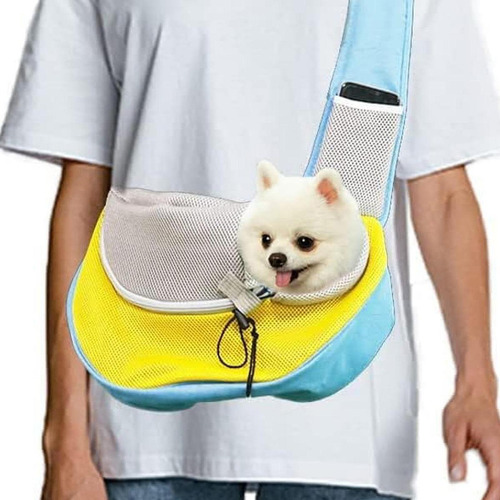 Pet Dog Slings Portador De Mochila Pequeña Mascota, Azul L