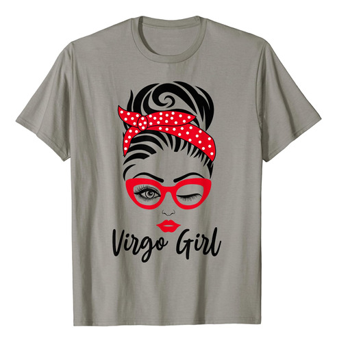 Virgo Chica Guiño Ojo Mujer Cara Guiño Ojos Señora Polera