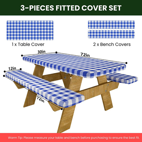 Mantel De Picnic Tipo Funda Elastica Impermeable Y Ajustable