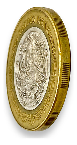 Moneda 100 Pesos Bimetalica Don Quijote 400 Aniv. Año 2005 (Usado)