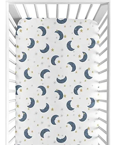 comprar Sábana Ajustable Para Cuna Sweet Jojo Designs Moon And Star 