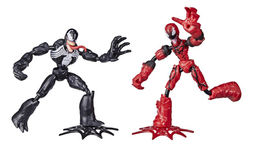 Spider-man Bend And Flex Venom Vs. Carnage, Figuras Flexibl.