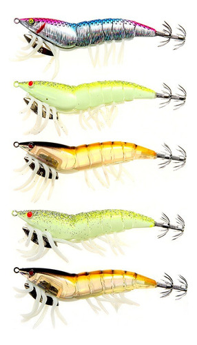 Camarones De Pesca Dura Con Peso De Plomo Artificial Lure, 5