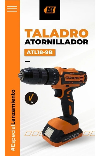 Taladro Atornillador Percutor 13mm Lusqtoff 18v 2 Bat Profes Color Naranja Frecuencia 50