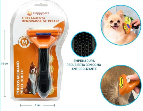 Cepillo Elimina Pelo Para Perros Talla M (pelo Largo)