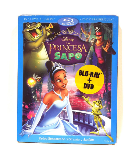 Disney La Princesa Y El Sapo Combo Bluray Y Dvd 