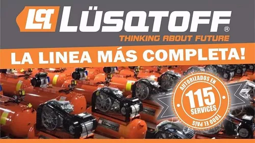 Compresor de Aire Bicilíndrico 100 Litros 4 HP Lusqtoff LC-40100BD –  Espacio Industria