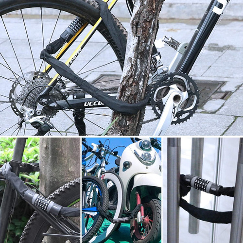 Candado De Cadena Para Bicicleta, Candado De Seguridad Para