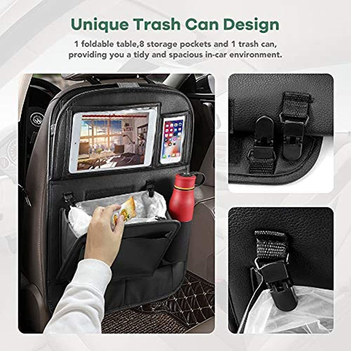 Imagen 4 de 5 de Tsumbay Organizador De Asiento Trasero De Coche Con Papelera