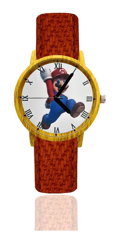 Reloj Super Mario Estilo Madera Tureloj