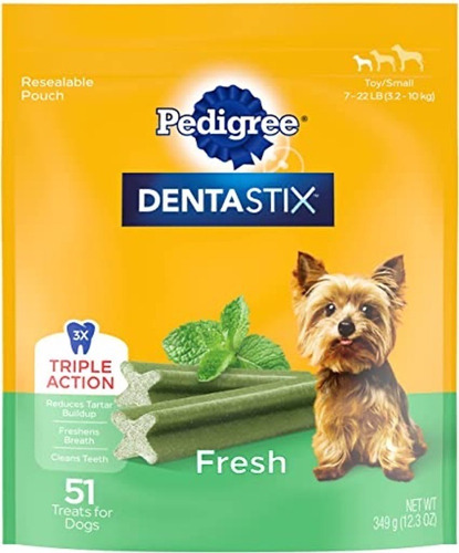 Premios Sabor Menta Dentastix Perro Raza Pequeña 51 Pza