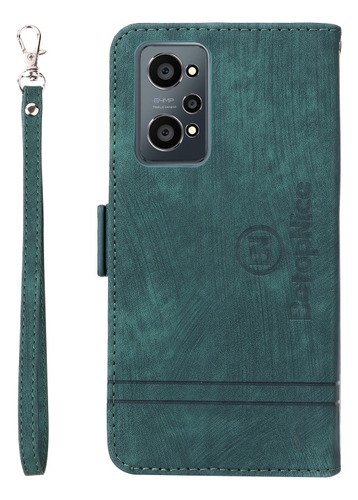 Sjk Funda De Cuero Verde Para La Versión Realme Gt Neo2 5g