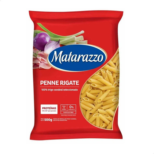 Caja Fideos Matarazzo Penne Rigati Pastas Instantanias