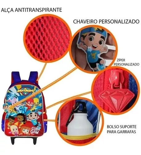 MOCHILA com RODINHAS BRANCOALA STYLE com BOLSO TÉRMICO - Loja