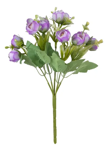 Pack 2 Ramos De Flores Artificiales Rosas Decoración 31cm