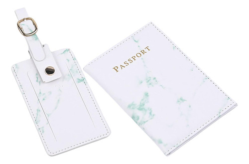 Funda De Pasaporte De Viaje Simple Y Juego De Etiquetas De