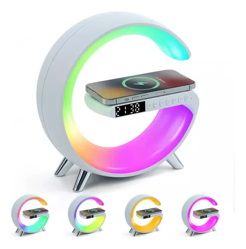 Reloj Despertador Con Luz Nocturna Rgb Con Cargador Inalámbr