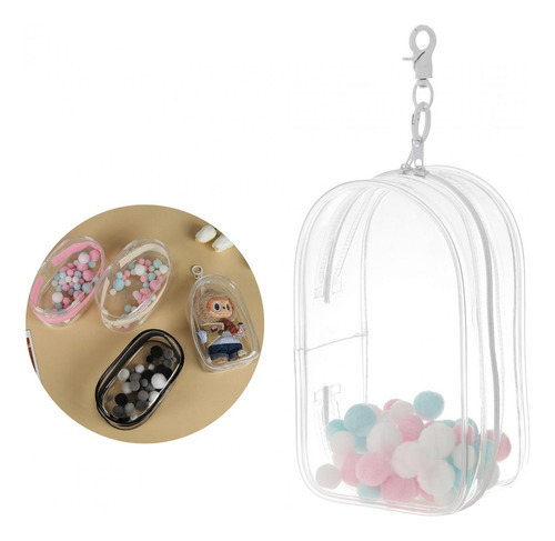 W Estuche De Exposición Transparente Llavero Charms Claro