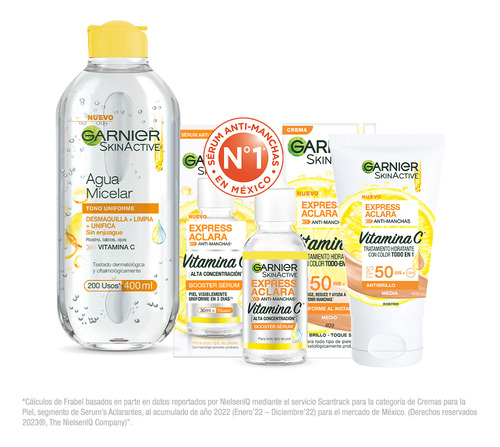 Garnier SkinActive Express Aclara Kit 3 Rutina Vitamina C