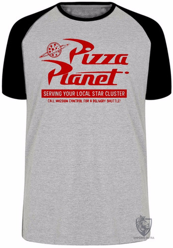 Camiseta Plus Size Extra Grande Pizza Planet Toy Story Filme