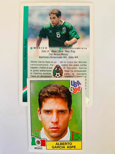 Tarjeta Upper Deck Wc Usa 94 Est. Alberto García Aspe Panini (Usado)