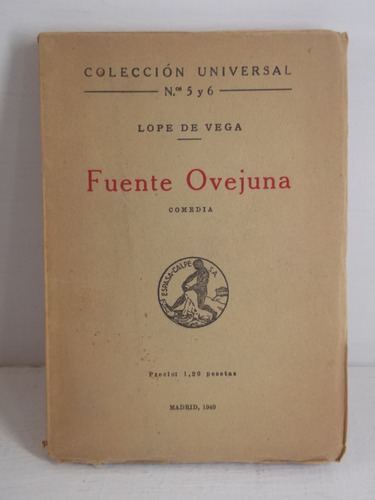 Fuente Ovejuna Lope De Vega Libro Antiguo 1940