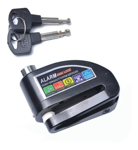 Imagen 4 de 6 de Candado Freno De Disco Con Alarma Para Moto