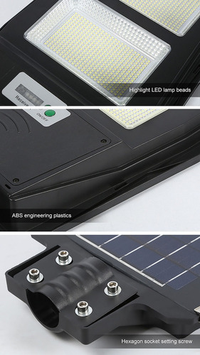 Imagen 5 de 9 de Luz Exterior Foco Solar 100w Alta Eficiencia Sensor+control