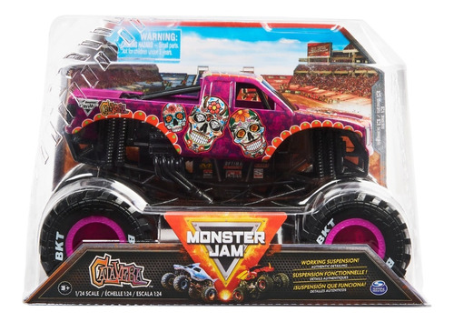 Monster Jam Vehiculo Modelo Calavera True Metal Escala 1/24