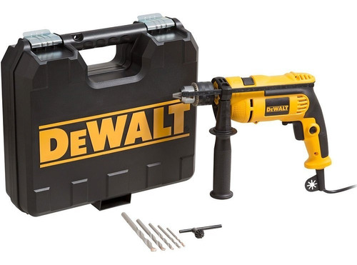 Furadeira e Parafusadeira Elétrica 13mm Dewalt, Modelo DWD502KA, Furadeira e Martelete com Maleta de Ferramenta, Frequência 50Hz/60Hz, Potência 710W, 220V