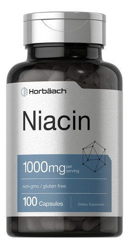 Vitamina B3 De Niacina 1000mg 100 Cápsulas Horbaach