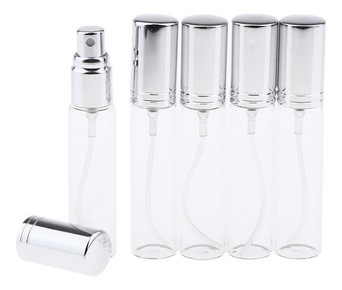 Perfume Spray Recipientes Vacíos De Ml - 5 Piezas Plata