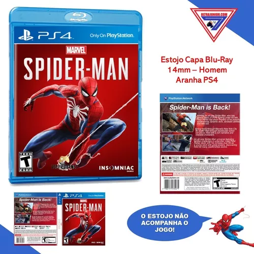 Porta jogos para PS3/PS4 Homem Aranha