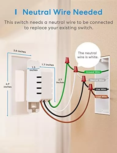 INTERRUPTOR DE PARED WI-FI INTELIGENTE MEROSS MSS510