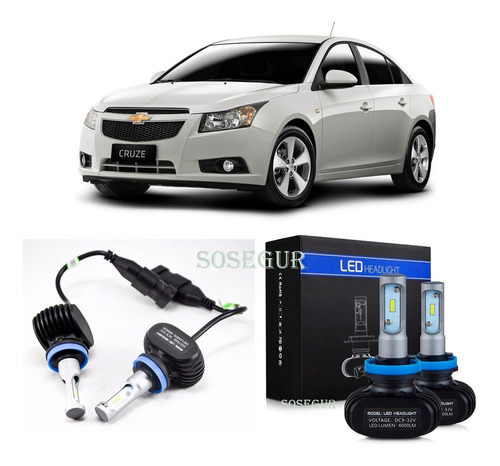 Kit Ultra Led 6000k H11 H8 Focos Neblineros Chevrolet Cruze