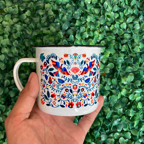 Taza Peltre  Tenango D3 Diseño Mexicano Mexico 30pz