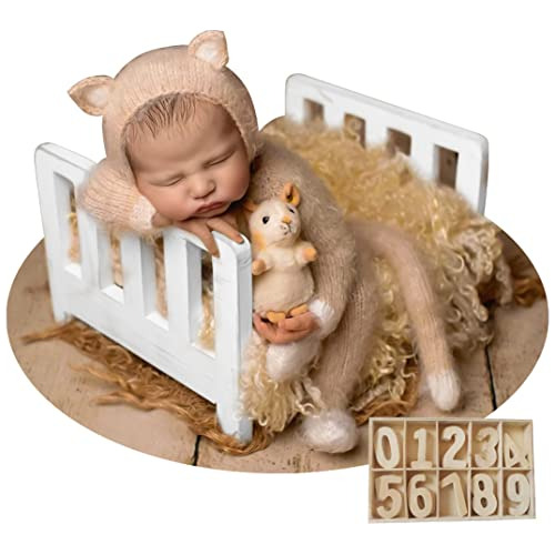 Lyxihap Baby Photograph Bed, Lecho De Madera Newborn Qybqz