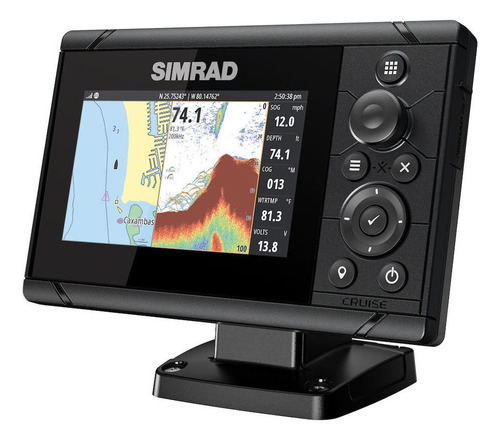 Sonar GPS Simrad Cruise 5 con tapa, marco, transductor y gráfico