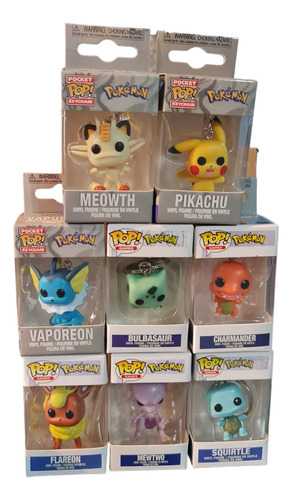 Llavero Pokemon Funko Pop Pikachu Charmander Meowth Vaporeon