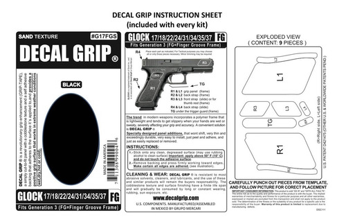 Talon Grip Lija Para Glock 19/23/etc Gen3