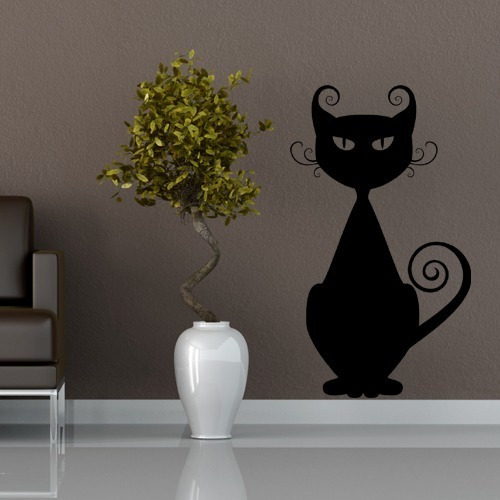 Vinilo Decorativo Autoadhesivo - Gato Parado 57x99 Cm