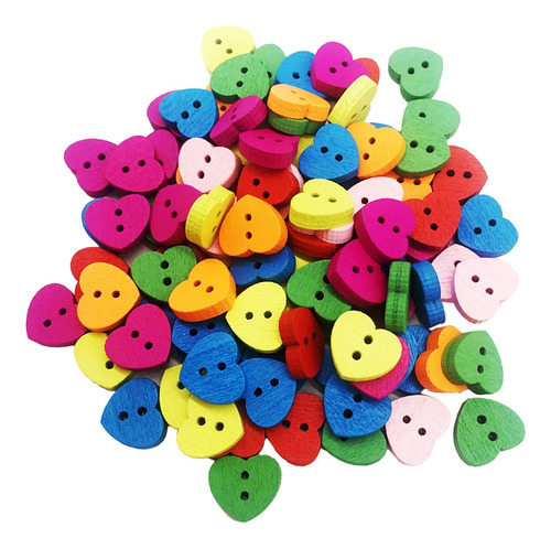 Botones De Multicolores Con Forma De De 100 Piezas, Botones