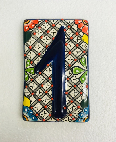 Numeros Ceramica Talavera Decorado