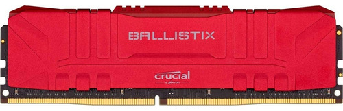 Memoria RAM Ballistix gamer color rojo 8GB 1 Crucial BL8G30C15U4