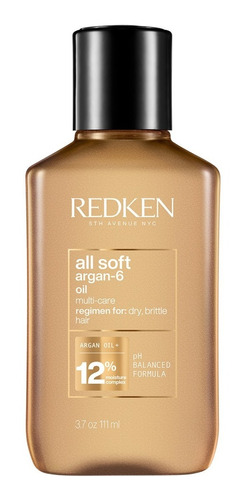 Redken All Soft Aceite Argan-6, Para Cabello Seco/quebradizo