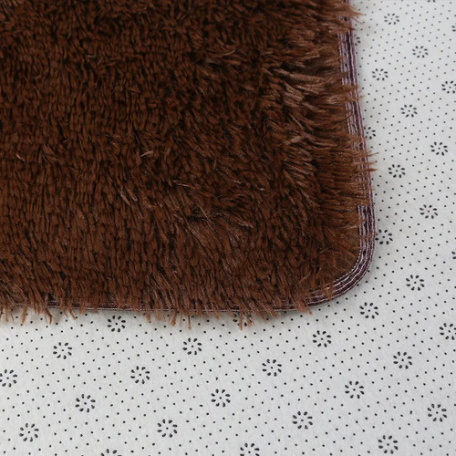 Tapete Peludo De Porta Sala Cozinha Quarto 60x40 Marrom